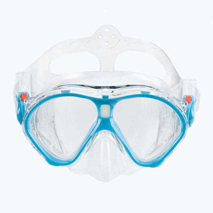 AQUASTIC kék gyerek snorkeling szett Maszk + Pipa MSK-01N 3