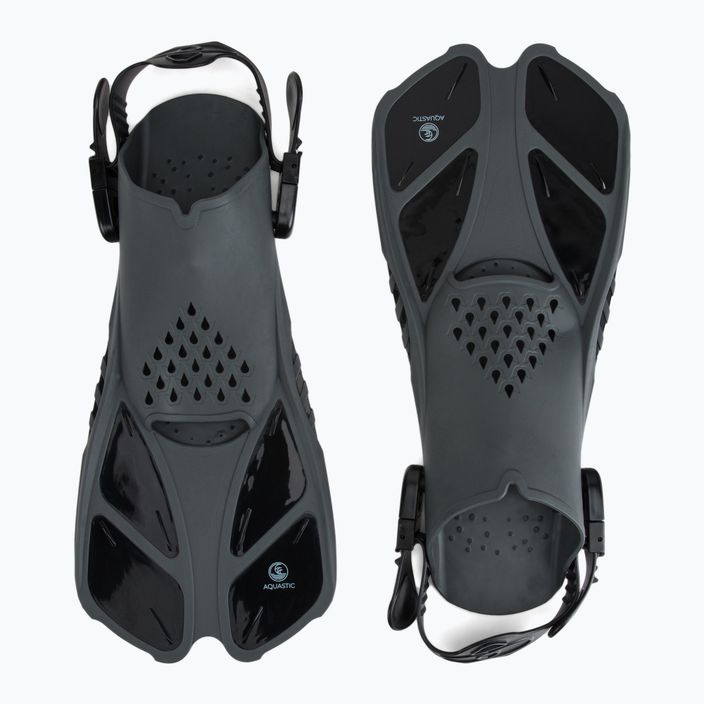 AQUASTIC fekete snorkeling szett Maszk + Pipa SMFK-01SC 3