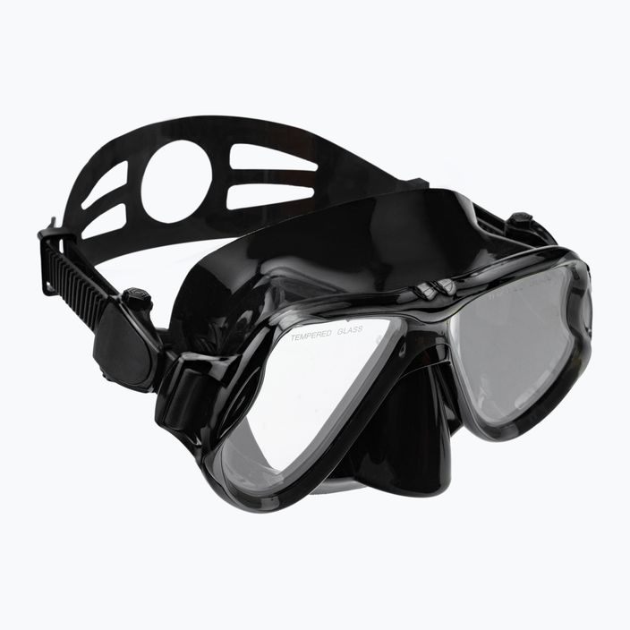 AQUASTIC fekete snorkeling szett Maszk + Uszony + Pipa MSFA-01SC 10