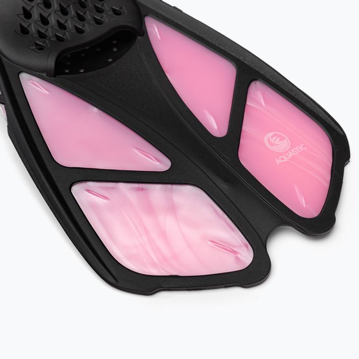 AQUASTIC rózsaszín gyerek snorkeling szett Maszk + Uszony + Pipa MSFK-01SR 6