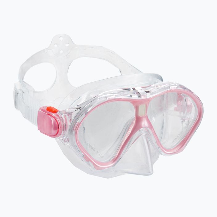 AQUASTIC rózsaszín gyerek snorkeling szett Maszk + Uszony + Pipa MSFK-01SR 10