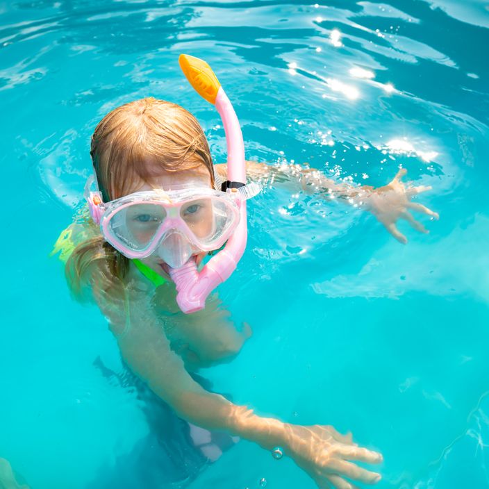 AQUASTIC rózsaszín gyerek snorkeling szett Maszk + Uszony + Pipa MSFK-01SR 21