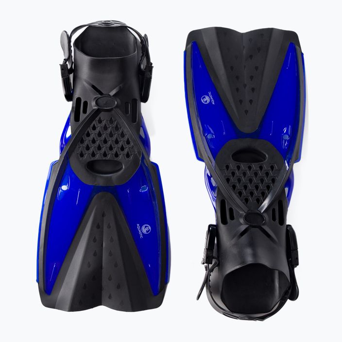 AQUASTIC kék snorkeling szett Fullface Maszk + Uszony SMFA-01SN 3