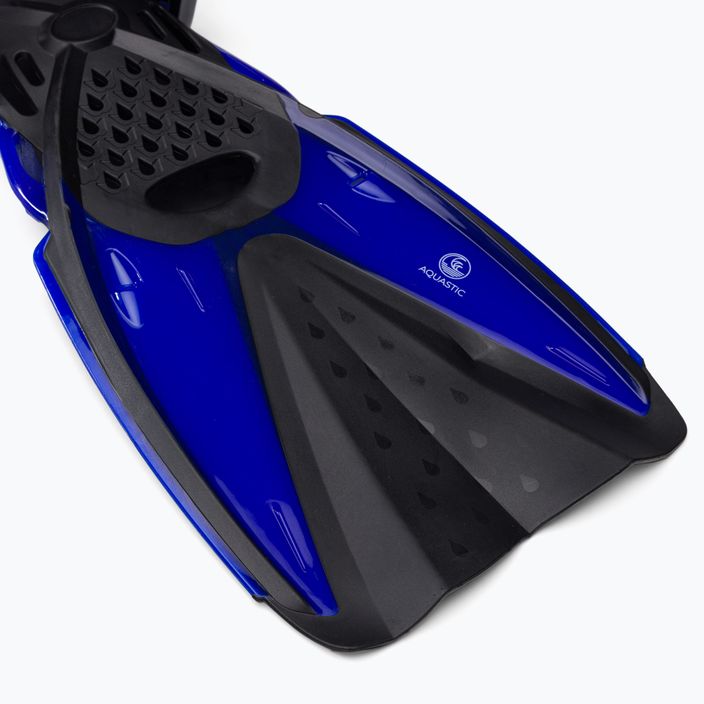 AQUASTIC kék snorkeling szett Fullface Maszk + Uszony SMFA-01SN 6