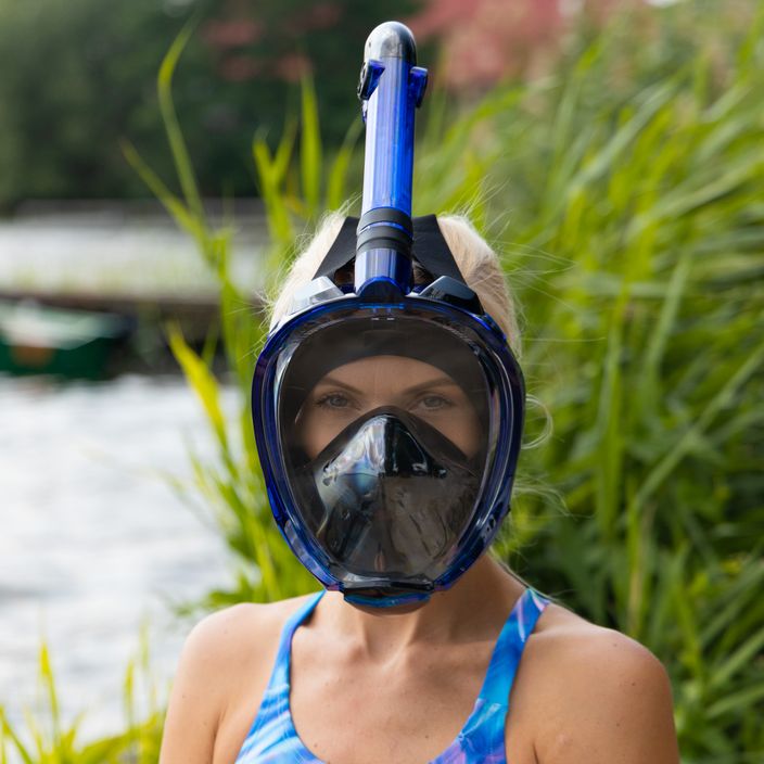 AQUASTIC kék snorkeling szett Fullface Maszk + Uszony SMFA-01SN 16