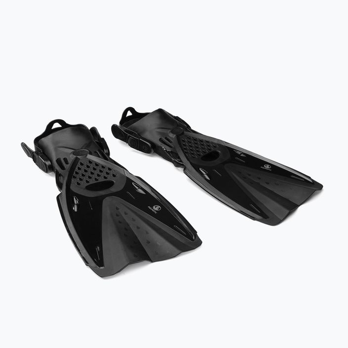 AQUASTIC fekete snorkeling szett Fullface Maszk + Uszony SMFA-01SC 2