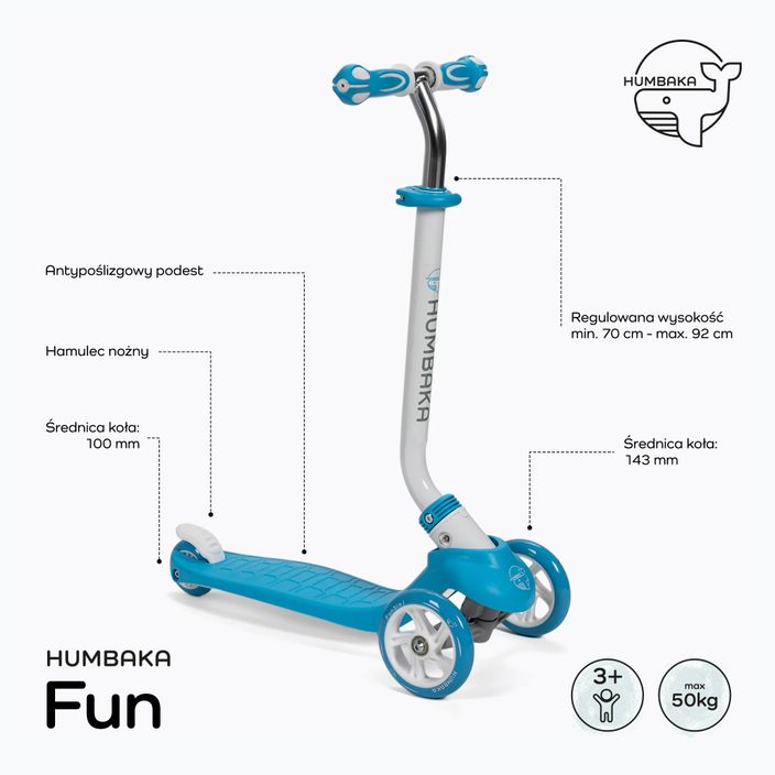 HUMBAKA Fun kék gyerek roller KS001 2