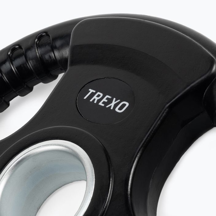 TREXO fekete gumírozott öntöttvas súlyzótárcsa 5 kg RW5 3