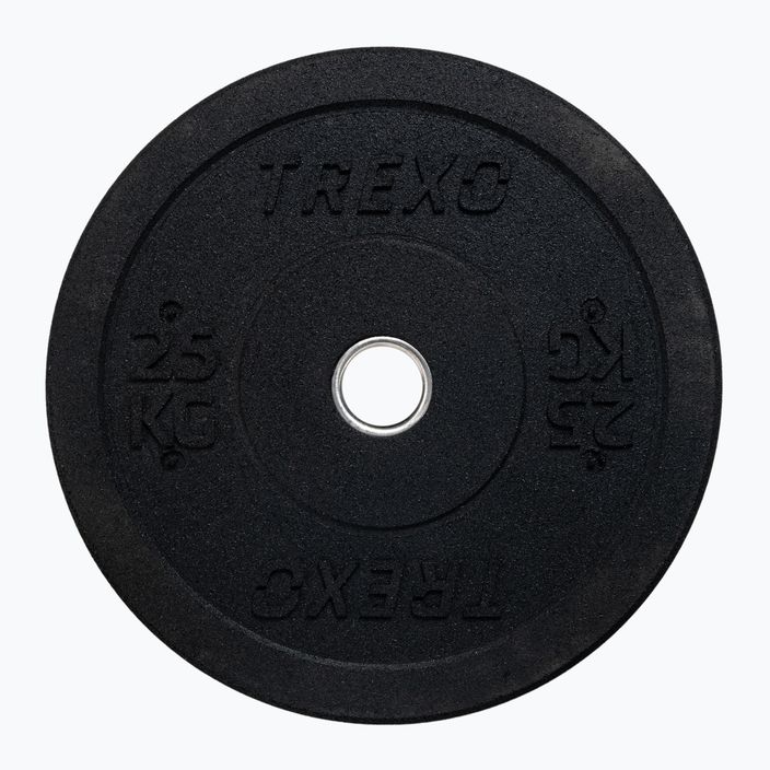 TREXO fekete bumper olimpiai súlytárcsa 25 kg TRX-BMP025 2