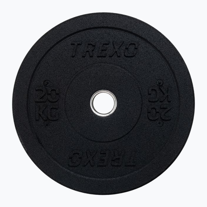 TREXO fekete bumper olimpiai súlytárcsa 20 kg TRX-BMP020 7