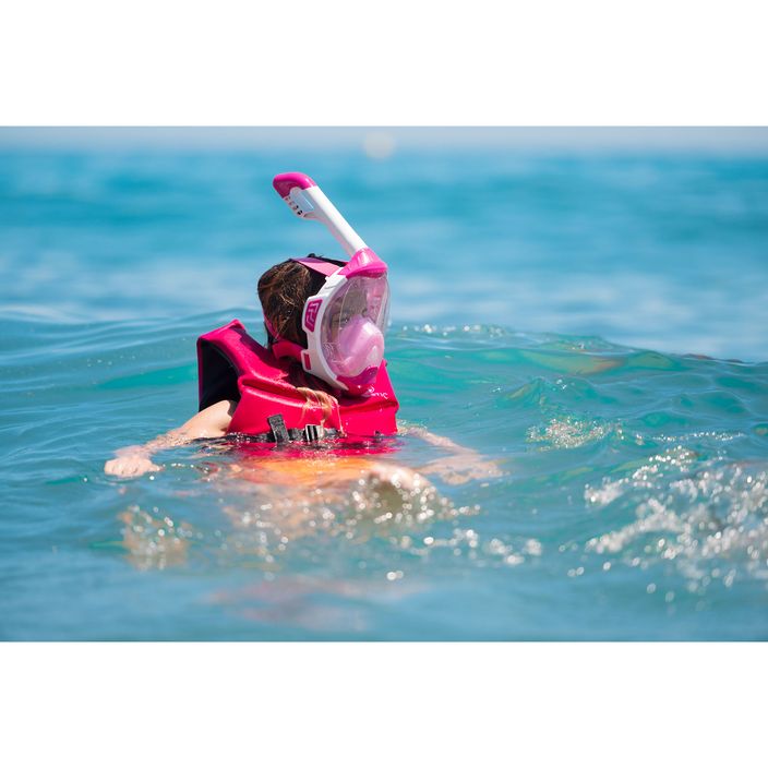 AQUASTIC KAI Jr rózsaszínű gyermek teljes arcos snorkel maszk 3