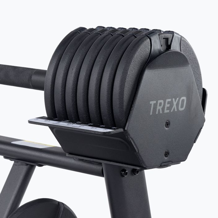 TREXO 36 kg-os állítható súlyzó készlet 6