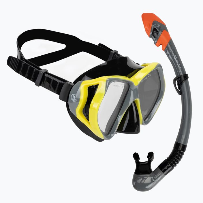 AQUASTIC Shoal snorkeling szett maszk + búvár szürke