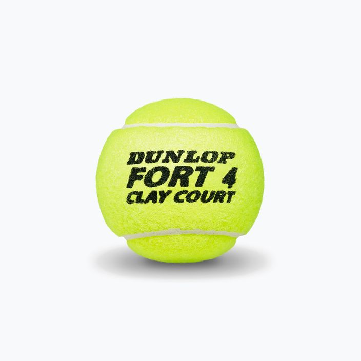 Dunlop Fort Clay Court teniszlabdák 4B 18 x 4 db sárga 601318 2