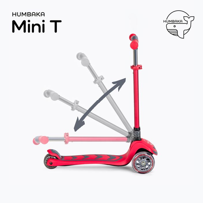 HUMBAKA Mini T gyermek háromkerekű robogó piros HBK-S6T 3