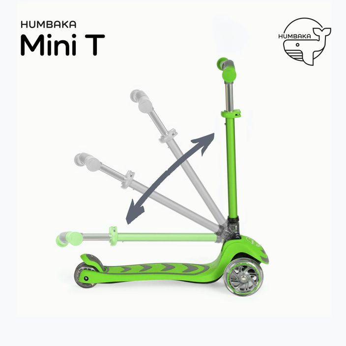 HUMBAKA Mini T gyermek háromkerekű robogó zöld HBK-S6T 3