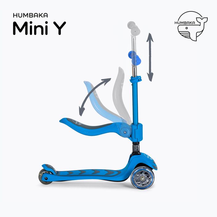 HUMBAKA Mini Y háromkerekű gyermek robogó kék HBK-S6Y 3