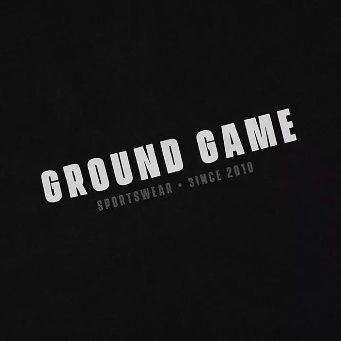 Férfi Ground Game Minimal Typo póló fekete 3