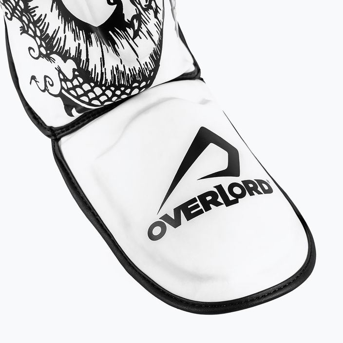 Overlord Legend fehér bőr sípcsont- és lábfejvédő 301005-W/M 2