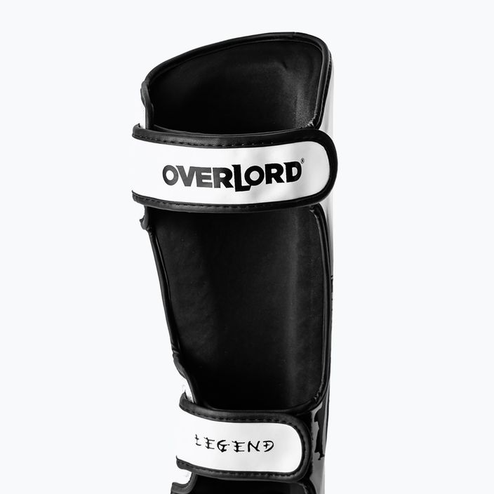 Overlord Legend fehér bőr sípcsont- és lábfejvédő 301005-W/M 3