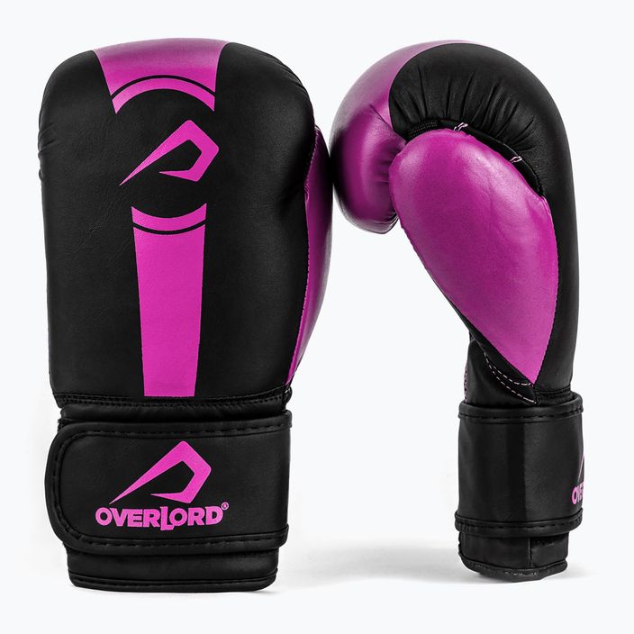 Overlord Boxer gyermek bokszkesztyű fekete és rózsaszín 100003-PK 7