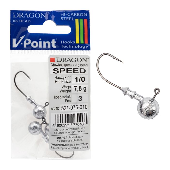 Dragon V-Point Speed jig fej 7.5g 3db fekete PDF-521-075-010 2