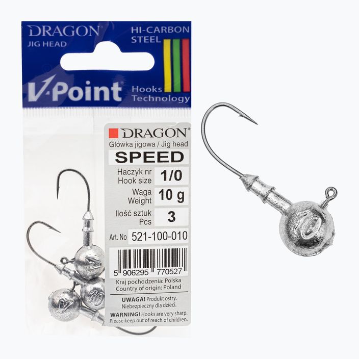 Dragon V-Point Speed jig fej 10g 3db fekete PDF-521-100-010 3