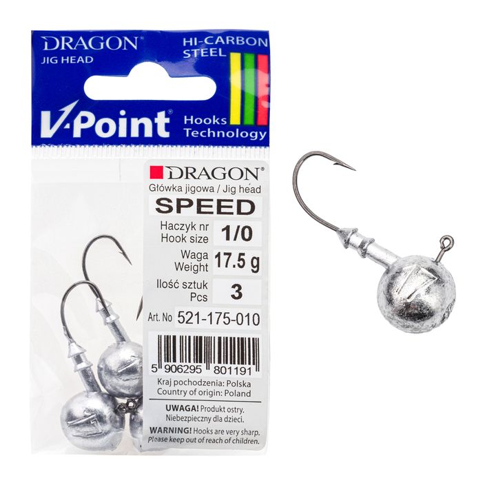 Dragon V-Point Speed jig fej 17.5g 3db fekete PDF-521-175-010 2