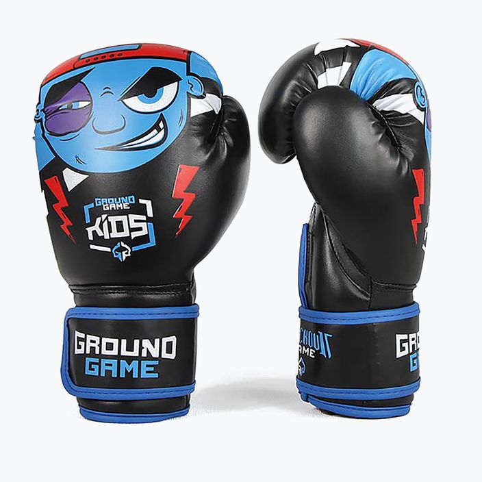 Ground Game Prodigy gyermek bokszkesztyű fekete és kék 7