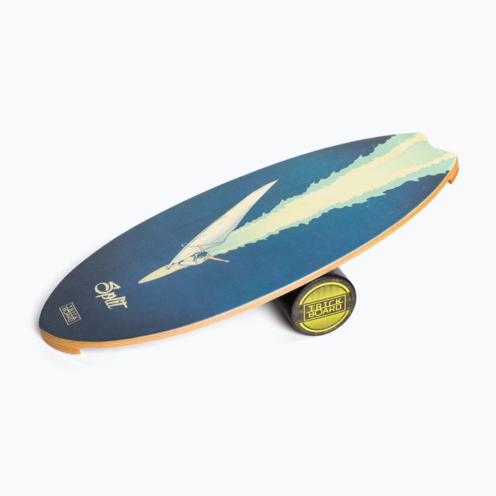 Trickboard Surf Wave Split egyensúlyozó deszka görgővel kék TB-17322