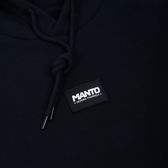 MANTO Férfi Label Oversize pulóver fekete 3