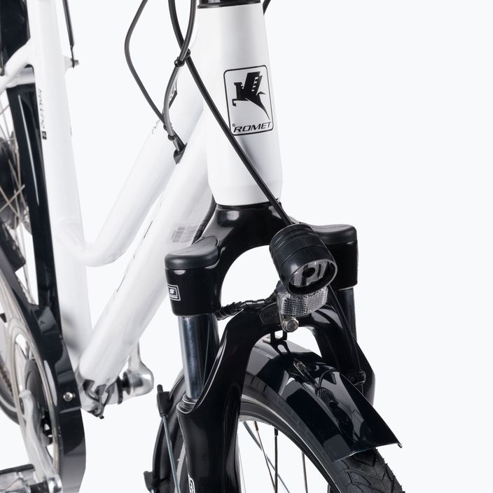 Női elektromos kerékpár Romet Gazela RM 1 fehér és fekete R22B-ELE-28-20-P-672 7