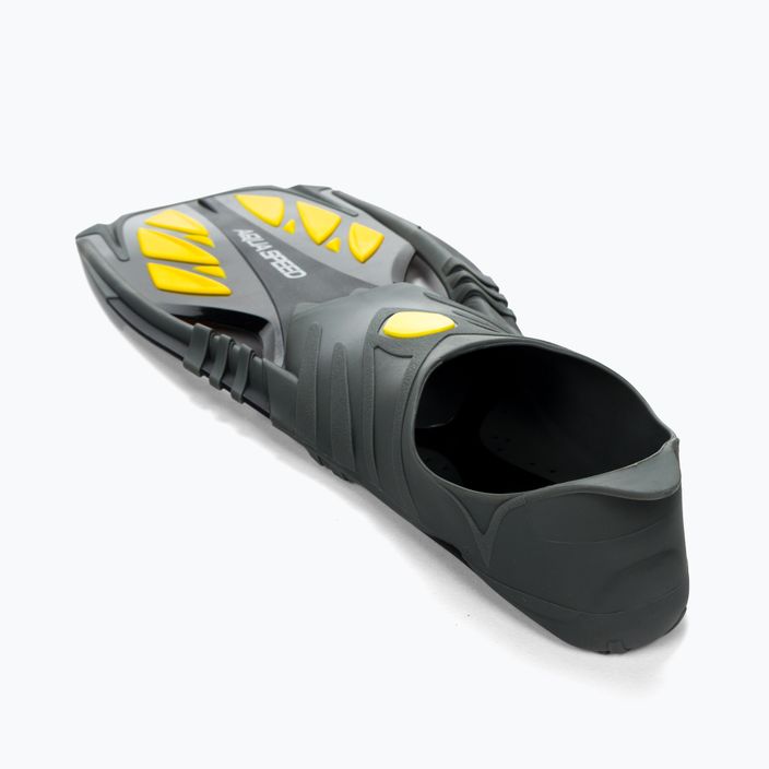 AQUA-SPEED Snorkelling Flippers Inox fekete/sárga 553 4