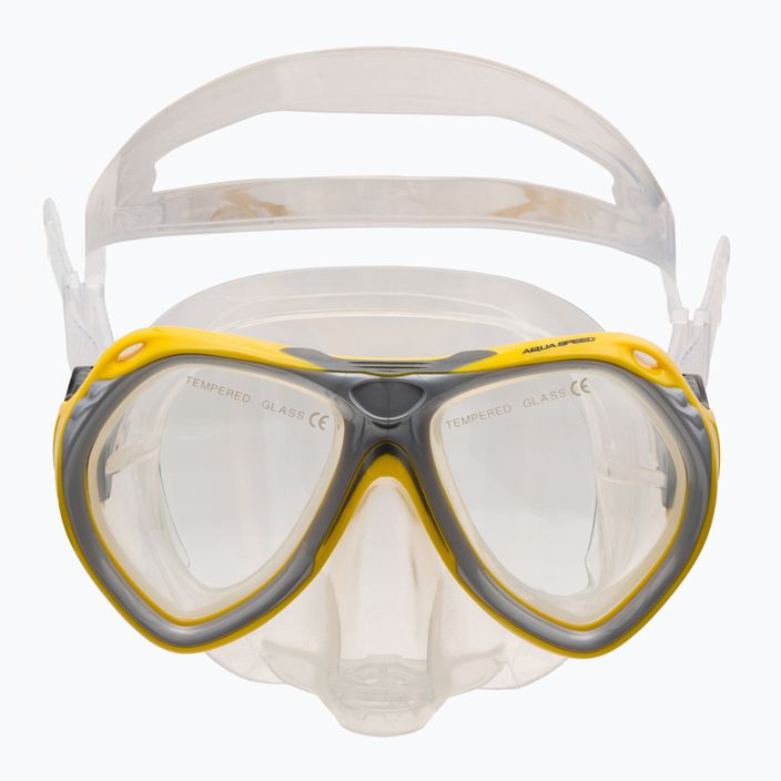 AQUA-SPEED Aura + Evo maszk + snorkel baby szett sárga 605 2
