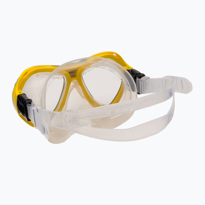 AQUA-SPEED Aura + Evo maszk + snorkel baby szett sárga 605 4