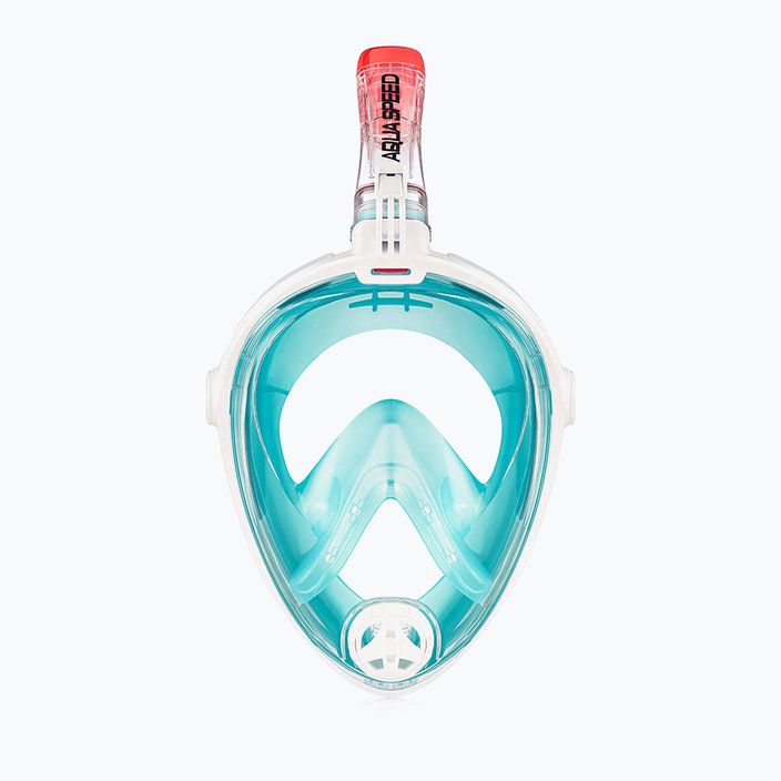 AQUA-SPEED Spectra 2.0 teljes arcú maszk snorkelinghez fehér/kék 2