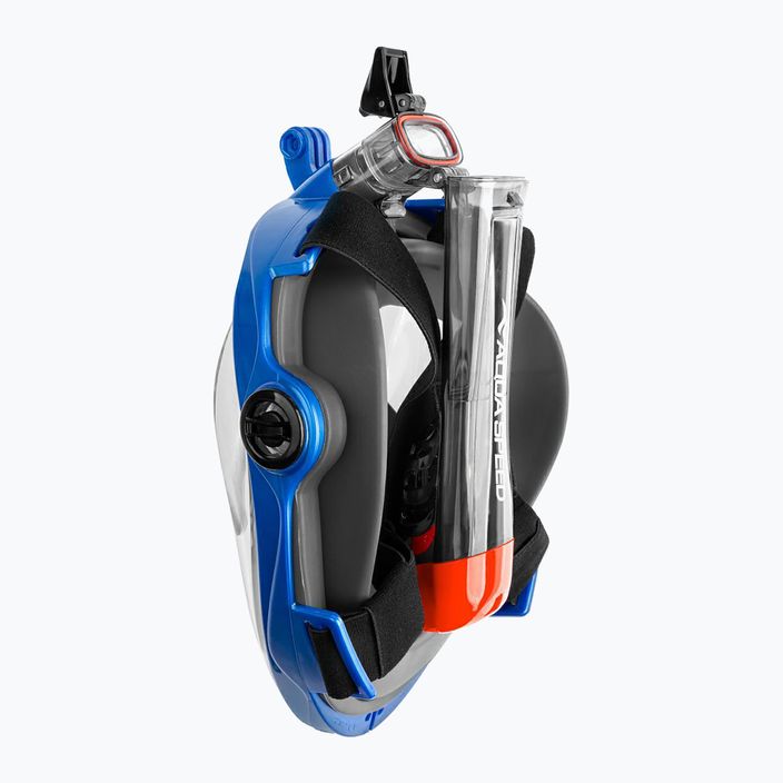 AQUA-SPEED Spectra 2.0 teljes arcú maszk snorkelinghez fekete/kék 5