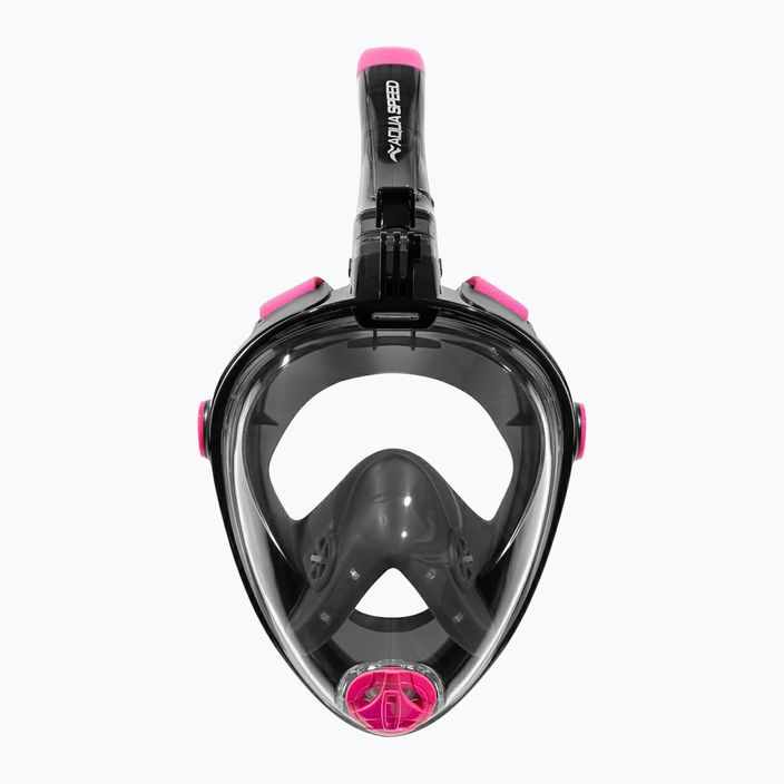 AQUA-SPEED Spectra 2.0 teljes arcú maszk snorkelinghez fekete/rózsaszín 2