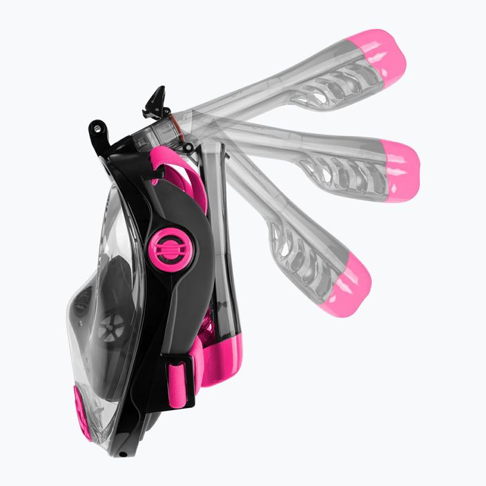 AQUA-SPEED Spectra 2.0 teljes arcú maszk snorkelinghez fekete/rózsaszín 4