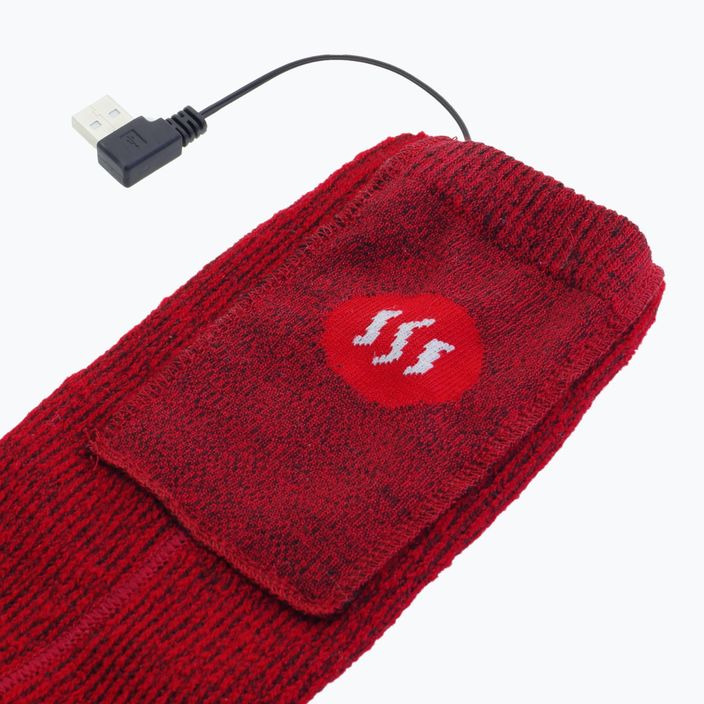 Glovii GQ3 fűthető zokni távirányítóval piros színű 4