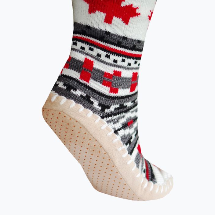 Glovii GQ4 fehér/piros/szürke fűthető papucs zoknival 3