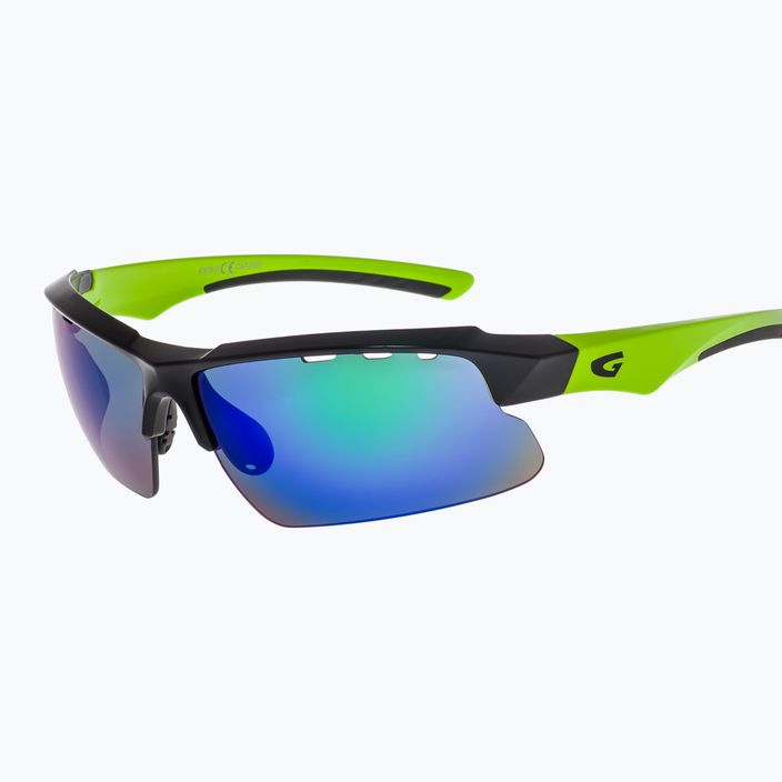 GOG kerékpáros szemüveg Faun fekete / zöld / többszínű zöld E579-3 5