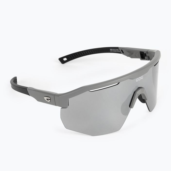 GOG kerékpáros szemüveg Argo matt szürke / fekete / ezüst tükör E506-1 2