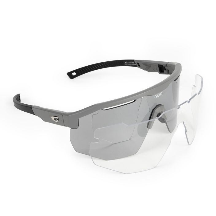 GOG kerékpáros szemüveg Argo matt szürke / fekete / ezüst tükör E506-1 11