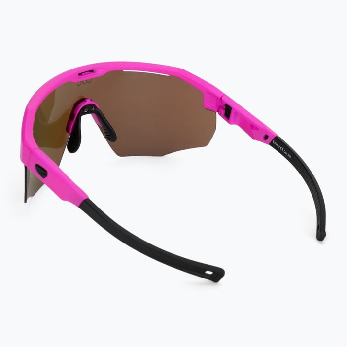 GOG kerékpáros szemüveg Argo matt neon rózsaszín/fekete/fehér-kék E506-2 3