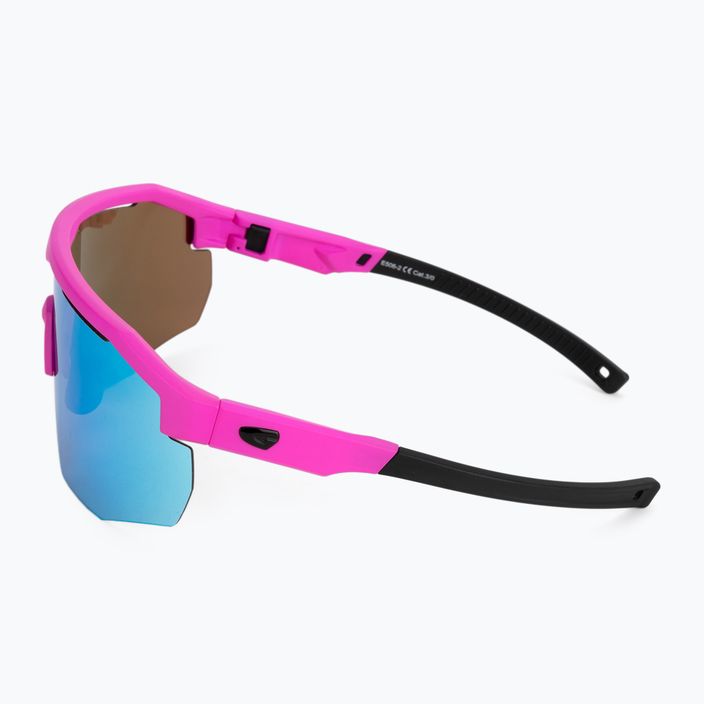 GOG kerékpáros szemüveg Argo matt neon rózsaszín/fekete/fehér-kék E506-2 5