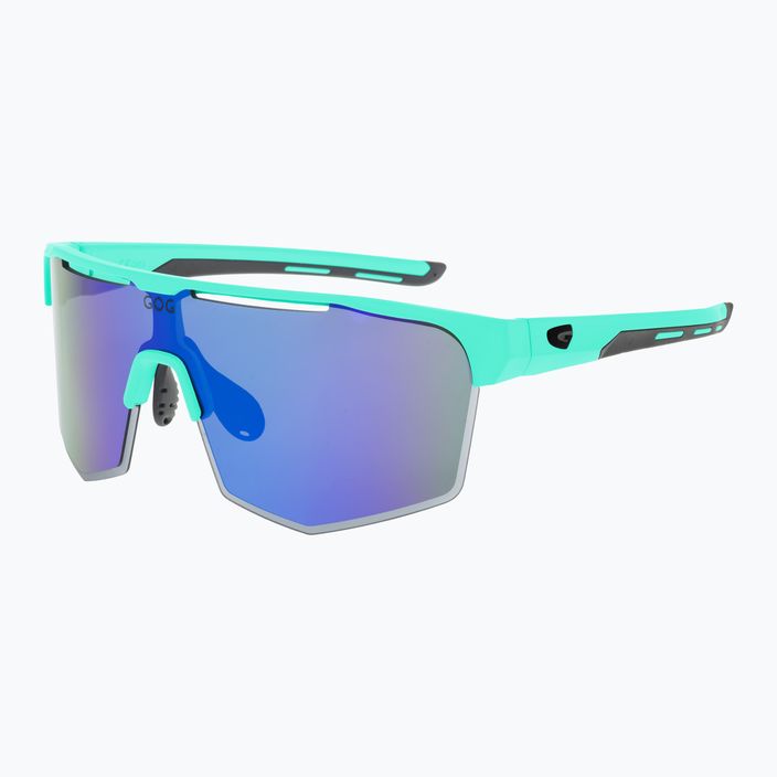 GOG Athena matt türkiz / fekete / polikromatikus fehér-kék kerékpáros szemüveg E508-2 5