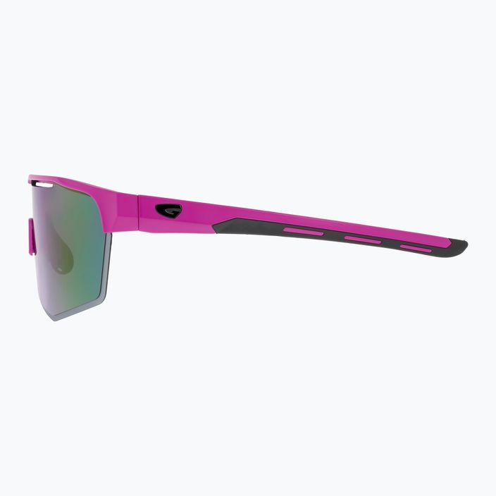GOG Athena matt neon rózsaszín / fekete / többszínű fehér-kék kerékpáros szemüveg E508-3 7
