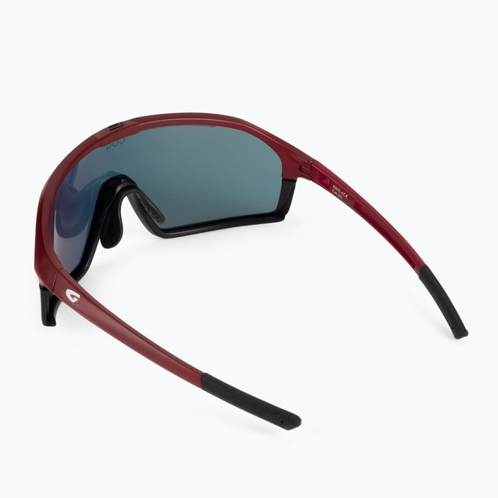 GOG kerékpáros szemüveg Odyss matt bordó / fekete / polikromatikus piros E605-4 3