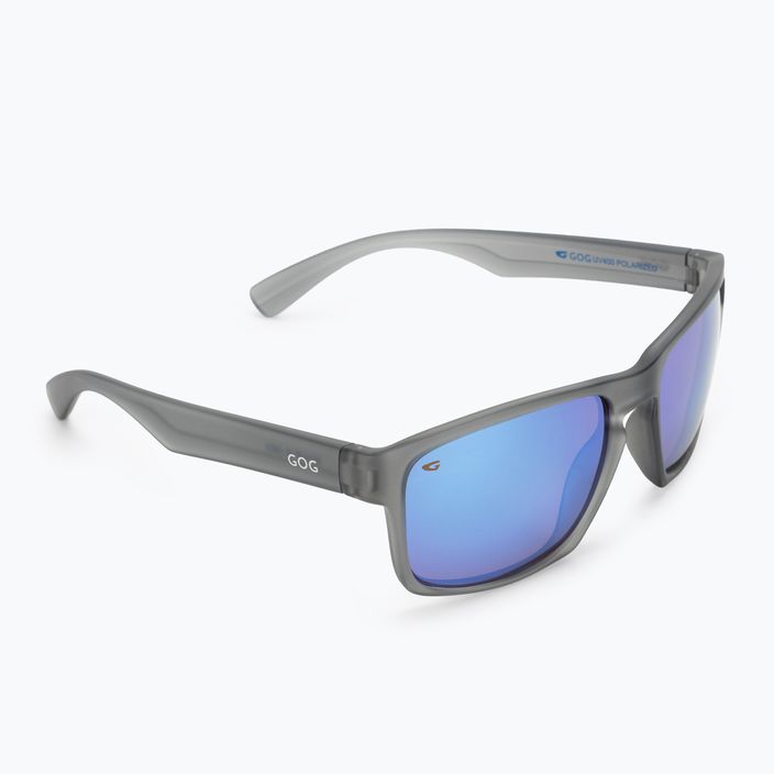 GOG Logan divat matt kristályszürke / polikromatikus fehér-kék napszemüveg E713-2P